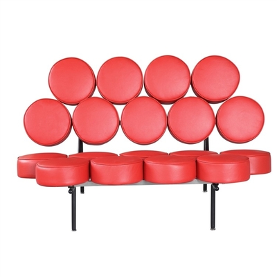 Livingroom Modern Leather Accent Chairs , Marshmallow Modern Comfy Chair