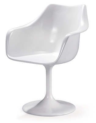 Fiberglass Restaurant Bar Stools , Tulip Restaurant Dining Room Chairs