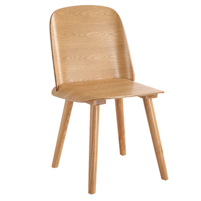 Simple Design Commercial Restaurant Chairs , Ash Color Wood Restaurant Chairs