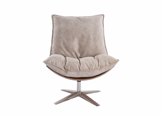 Classic Design Plywood Frame Modern Swivel Chair with Soft Cushion