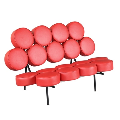 Livingroom Modern Leather Accent Chairs , Marshmallow Modern Comfy Chair