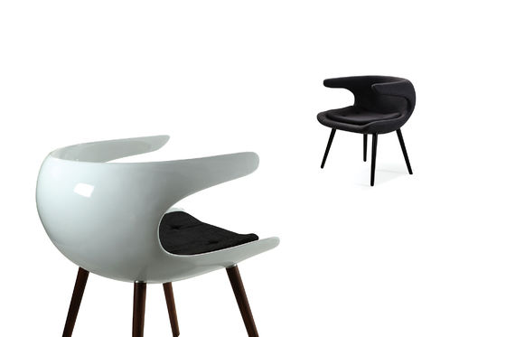 Replica Danish Modernica Fiberglass Chair , White Fiberglass Chair By Bo Strange