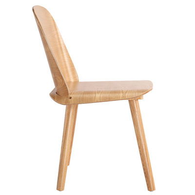 Simple Design Commercial Restaurant Chairs , Ash Color Wood Restaurant Chairs