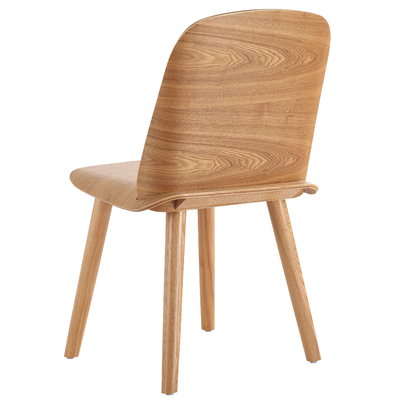 Simple Design Commercial Restaurant Chairs , Ash Color Wood Restaurant Chairs