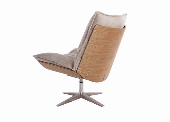 Classic Design Plywood Frame Modern Swivel Chair with Soft Cushion