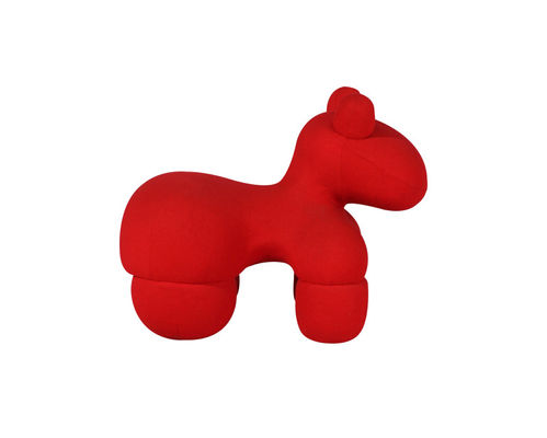 Purple Cashmere Upholstered Fiberglass Shell Pony Chair Animal Shaped