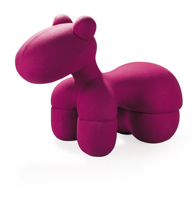 Purple Cashmere Upholstered Fiberglass Shell Pony Chair Animal Shaped