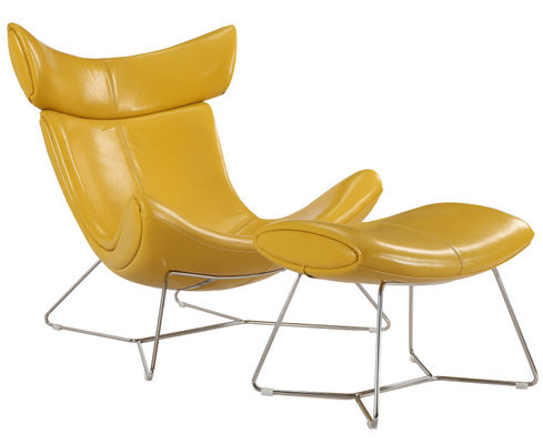 Haut fauteuil arrière d'Eames Daw de reproduction, chaises occasionnelles de reproduction en cuir