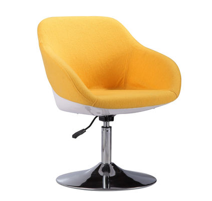 Chaises dinantes modernes de salon de pivot, chaise pivotante moderne jaune-clair