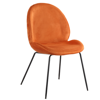 Chaise orange élégante de scarabée de Gubi de couleur/tissu à la maison dinant des chaises
