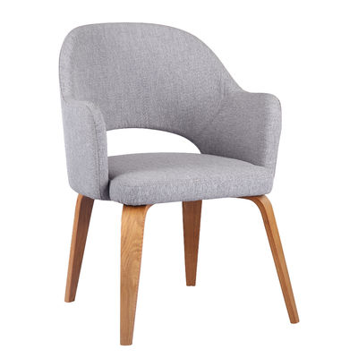 Cachemire gris de chaises modernes de restaurant de la taille 90*65*65cm tapissé avec 4 - base en bois de jambes